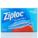 Ziploc package on white background.