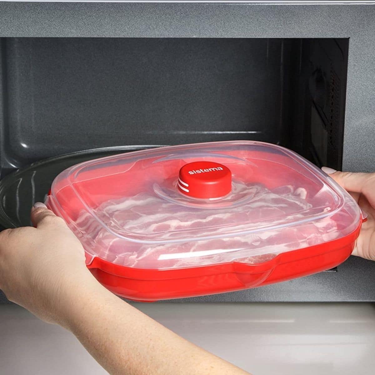 Microwave Bacon Cooker Rack, Grill Crisper Tray 8.5”- White - Ecolution