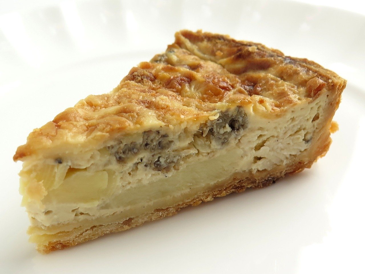 Defrost quiche in microwave