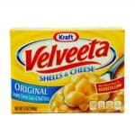 Velveeta cheese package on white background