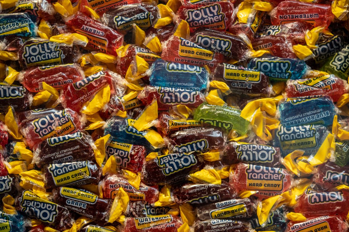 Bunch of jolly rancher candies