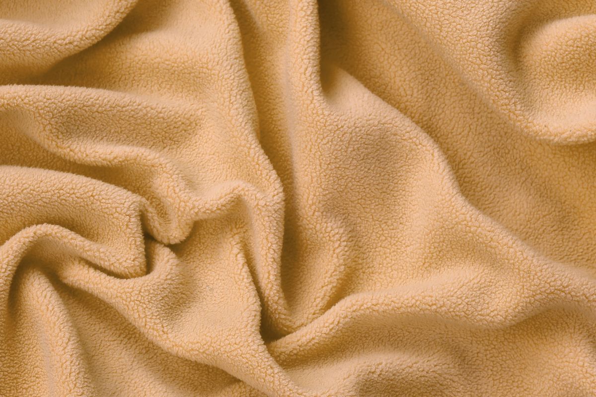 Orange fleece fabric