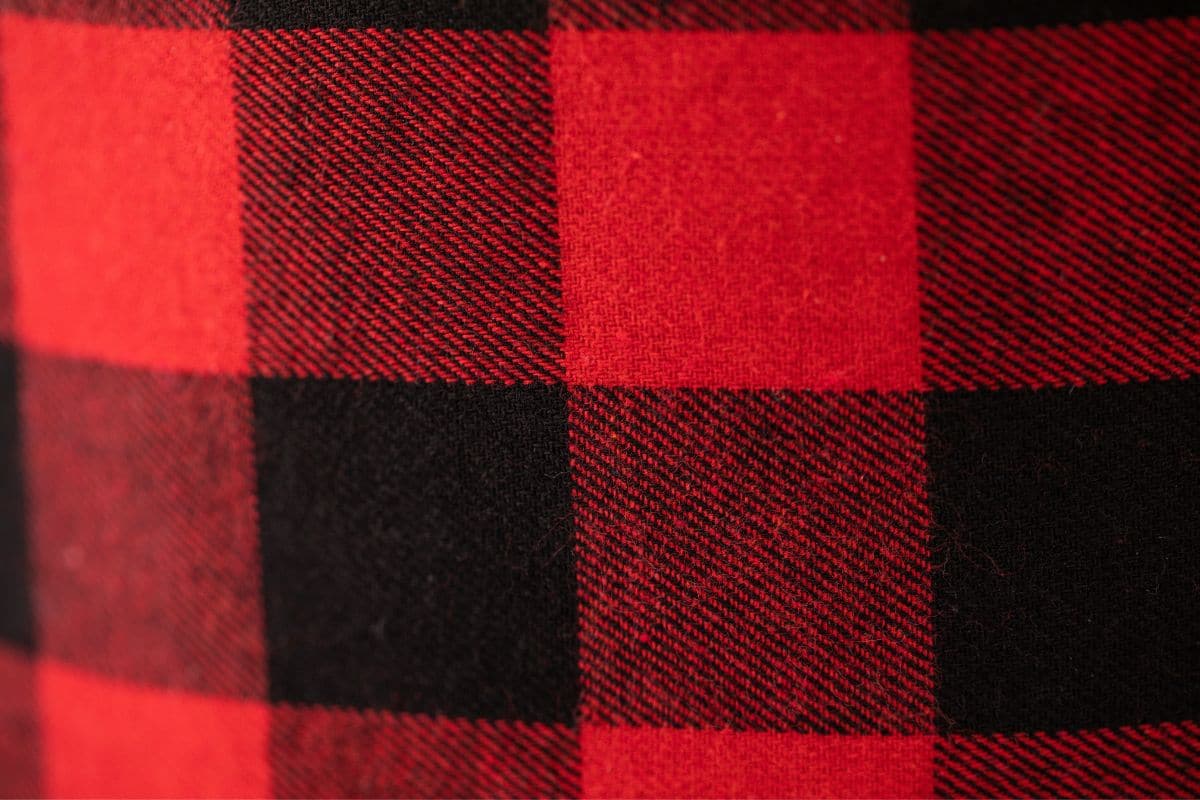 Red-black flannel fabric