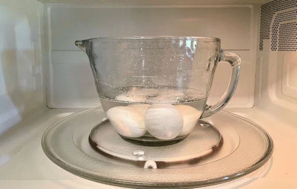 microwave hard boiled eggs