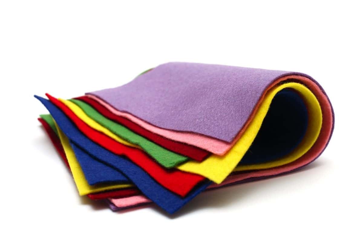 Multiple color of felt fabric